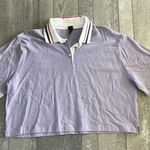 Wild Fable Size Medium Purple Oversized Baggy Preppy 90s Polo Shirt. Photo 5