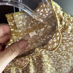 NWT Yellow Tan Long Sleeve Floral Tiered Dress Size‎ XXL Tie Back Women's Photo 6