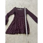 Free People Baby Dee Dress Maroon A Line Burgundy XS Retro Geometric Photo 7