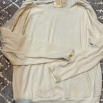 Maeve ‎ Anthropologie Textured Pullover Knit Top Long Sleeve Beige Cream Women's Photo 0