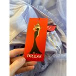 Off Shoulder Flowy Prom Dress in Periwinkle Blue & White Size 24 Photo 2