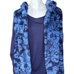Koolaburra by Ugg Cozy Sherpa Hooded Vest & Long Sleeve Tee Navy Floral 3X Photo 2
