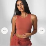 Vitality Women’s‎ L The Allora Tank Sunstone Rust Fitted Athletic Crop New Orange Size L Photo 4