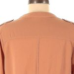 Haute Monde Cinch Tie Waist Shirt Dress M 3/4 Sleeve Easy Casual Flowy Clay Photo 4