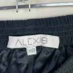 Alexis  Black Skinny Leg Tuxedo Elastic Waist High Rise‎ Pant Photo 6