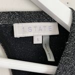 1. State NWT  Metallic Sparkly Long Sleeve Bodycon Dress Silver Black Size Small Photo 4