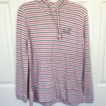 Vineyard Vines  Whale Pullover Red White and Blue Striped Hoodie SMALL Photo 2
