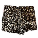 C. Wonder Women's Cabana Shorts Soft Elastic Tie Waist Pockets Leopard Size XXL Brown Photo 1