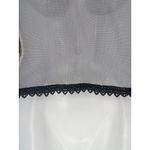 None Y2K Sheer Floral Embroidery Mesh Top M Black Coquette Whimsigoth Grunge Crochet Photo 7