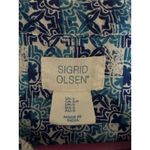 Sigrid Olsen Vtg Sigrid Olsen Womens S Blue Floral Print Blouse with Embroidery Photo 3