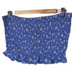 American Eagle Blue  Outfitters Floral Design Strapless Top Women’s Large Shirt! Photo 1