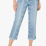 Style & Co . Womens Printed Cuffed-Hem Jeans Sz 14 Photo 0