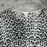 H&M Sweater Womens Large White Black Leopard Cheetah Monochrome Edgy Streetwear Photo 3