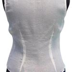 Cache Ivory Silk Gold Lurex Sparkle Hand Crochet Brown Beads Top $118 New NWT Photo 5