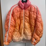 Free People Movement Women's Orange Puffer Jacket Size M Photo 3