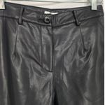 Lattelier Black Faux Leather Wide Leg Pants Women’s Size M Size M Photo 6
