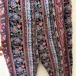 Ambiance Boho Jumpsuit Womens Floral Red Blue Southwestern Size Medium Photo 4