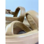 Vince  Sandals Beige Santa Cruz Leather Slingback Strappy Platform Chunky US 9.5M Photo 7
