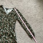 Forever 21  | Hunter Green Floral Long Sleeve V-Neck Romper | Medium Photo 8