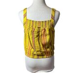 prAna $49‎  Women's Little Palm Cami Leapfrog Stripe Gold Cotton Top NWT Size XS Photo 4