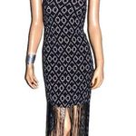 H&M Cochella Black White Fringe Dress 6 Photo 2