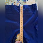 Van Heusen  10 Vibrant Blue Work Career Stretch Trousers Pants Crop Textured Photo 10