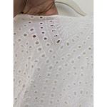 SheIn Women's Mini Dress She In White Cotton Puff Short Sleeve Size Medium Photo 11