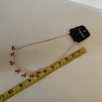 Rhinestone Cherry Charm Necklace Gold Photo 6