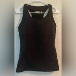 Athleta PR Tennis Racerback Support Tank, Black, Built In Bra; size S Photo 1