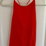 Tibi Maxi Sleeveless Orange Red Silky Halterneck Dress | Size 2 Photo 2
