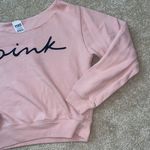 PINK - Victoria's Secret vs pink pink and black off the shoulder sweatshirt Photo 3