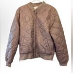 American Eagle AE Women's Quilted Bomber Jacket Pink Size Large Photo 4