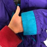 Vintage jacket 90s Purple Blue Winter Snow / Ski Jacket swishy bold street wear Size XS Photo 14