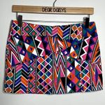 Morina Geometric Patterned Multicolor Mini Skirt Photo 3
