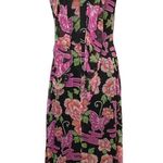 Vintage 60s/70s Black Butterfly Floral Printed Maxi Dress Medium Photo 2