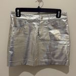 Metallic Mini Skirt Silver Photo 0