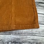 Bershka Womens Wide Wale Cord Corduroy Skirt S SM Small Warm Cognac Brown Zipper Photo 4