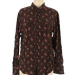 Something Navy  Floral Print Button Front Blouse Photo 0
