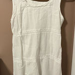 Peppermint Bay White Lace Trim Cotton Mini Dress Size M Photo 0