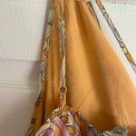 American Eagle NWT  Outfitters OneShoulder Paisley Dress Orange Yellow medium Photo 7