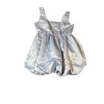 Lulus NWOT  XXL Regal Cutie Light Blue Satin Square Neck Bubble-Hem Mini Dress Photo 2