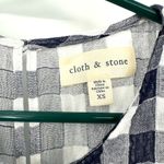 Cloth & Stone  Size XS Dress Black White Check Plaid Sleeveless Swing Lightweight Photo 3