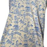 Jude Connally Megan Short Dress Chinoiserie Print Asian Artsy Size XS Blue White Photo 6