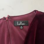 Lulus  Romantic Moves Velvet Romper Burgundy Size XL Party Festival Playsuit Boho Photo 2