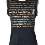 Touch By Alyssa Milano Active Black Sleeveless‎ Angels Baseball Tank Top Size S Photo 0