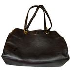 Nanette Lepore Handbag Womens Black Pebbled Leather Gold Hardware Classic Chic Photo 0