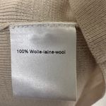 Akris  100% Wool Square Neck Long Sleeve Light Sweater Beige Size 14 Photo 2