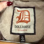 Dollhouse Y2K Vintage | Tan Suede Leather Moto Style Jacket | Extra Large Photo 3