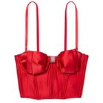 Victoria's Secret Big bow VS DREAM ANGELS RED CUPPED BOW BRA TOP CORSET BUSTIER 34DD Photo 3