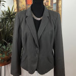 Worthington  Women Gray Blazer 12 Notched Lapels 2-Buttons Closure Executive Photo 0